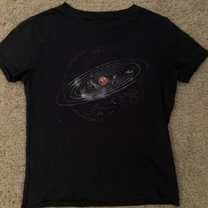 Black galaxy smaller tee shirt